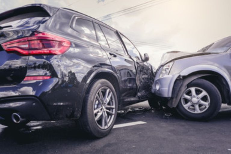 Two cars involved in a crash
